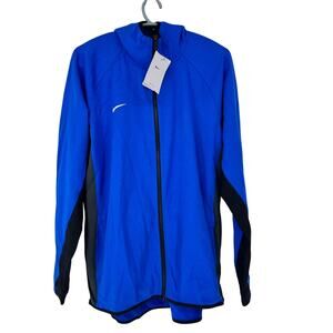 Nike Showtime Full Zip Hoodie Men's L Blue Black Jacket Basketball FD1132-496